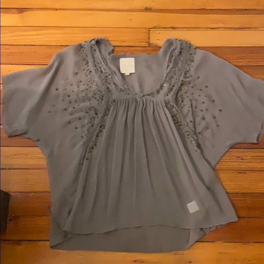 Beaded blouse.